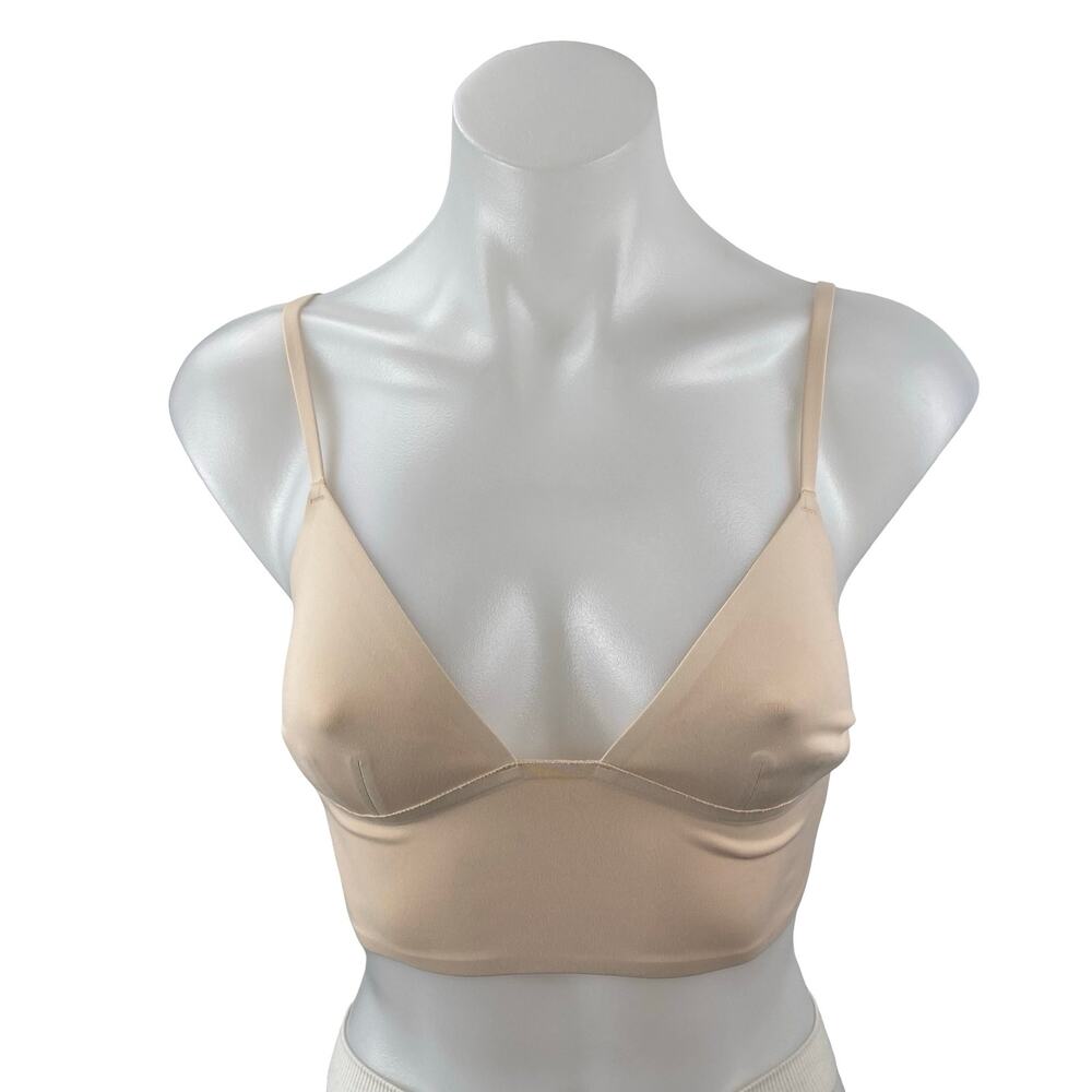 Free People Intimately Cream Nude Adjustable Longline Neo Bralette Bra Size XS